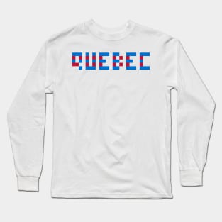 Pixel Hockey City Quebec 1995 Retro Long Sleeve T-Shirt